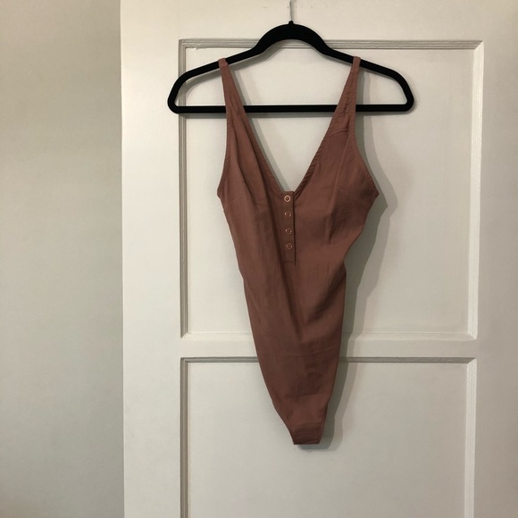 Free People Cinnamon Snap Button Bodysuit - S NWT - Picture 3 of 5